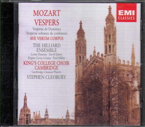 VESPERS, AVE VERUM CORPUS (HILLIARD ENSEMBLE/ CLEOBURY)