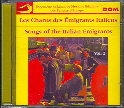 SONGS OF THE ITALIAN EMIGRANTS VOL 2